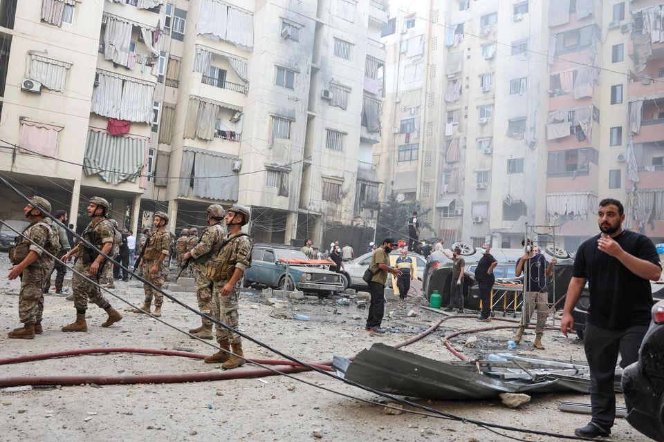 Hezbollah top commander among 14 killed in Israeli strike on Beirut