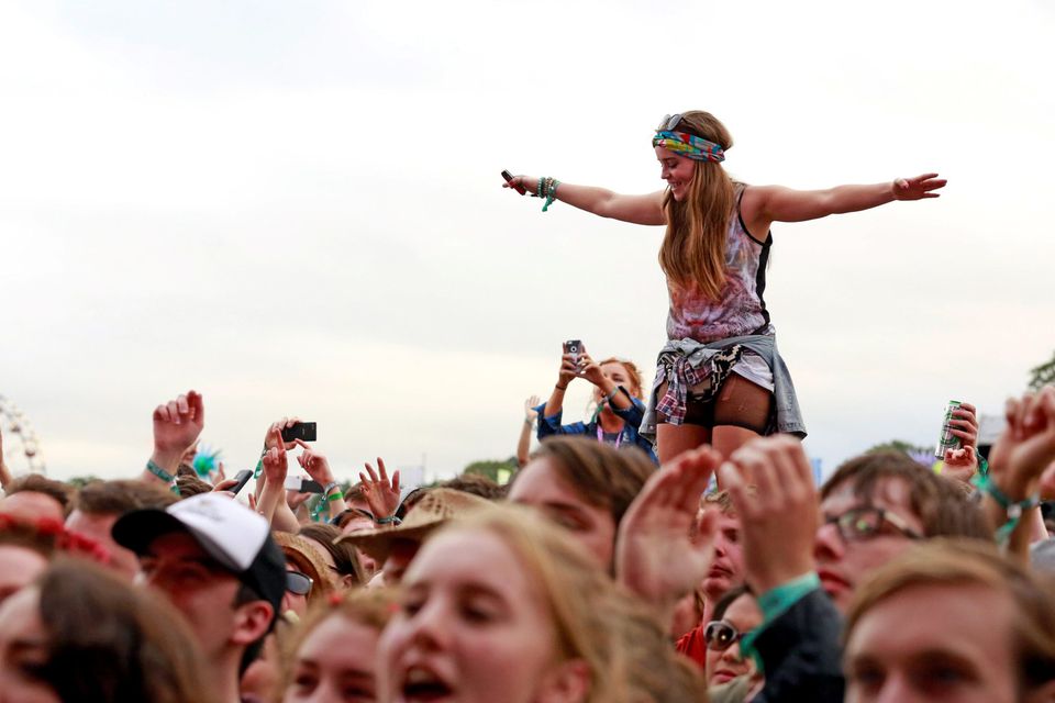 Block rockin' beats: festival-goers enjoy the main stage at last year's Electric Picnic which will this year feature Lana Del Rey and The Chemical Brothers