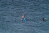 thumbnail: Surfer Mick Fanning moments before he was knocked off his board by a shark (World Surf League of Australian)