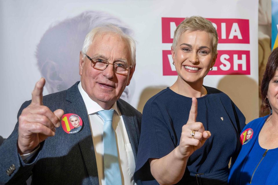 Fine Gael MEP Maria Walsh launching her campaign in Castlebar, Co Mayo with her parents Vincent and Noreen. Photo: Andrew Downes/Xposure