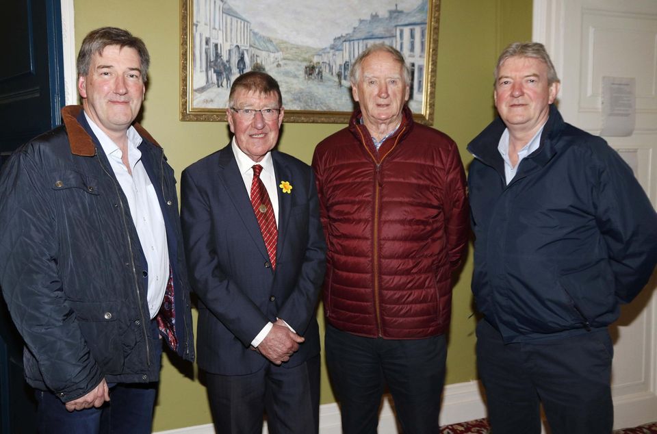 Mark, Cllr Ian and Andrew Dpoyle with Fianna Fáil activist Syl Barrett at the announcement of Ian's candidacy to contest the forthcoming Cork County Council election.