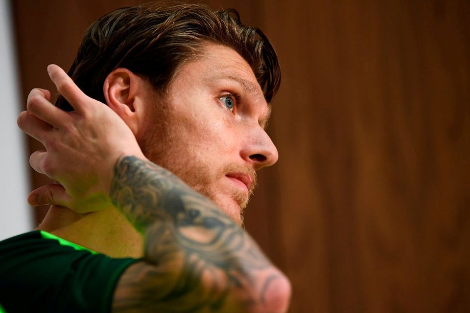 Jeff Hendrick pictured during a Republic of Ireland press conference at FAI NTC, Abbotstown, Dublin. Photo: Stephen McCarthy/Sportsfile