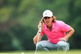 thumbnail: Tommy Fleetwood of England lines up a putt during the final round of the Shenzhen International