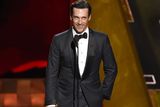 thumbnail: Jon Hamm accepts the award for outstanding lead actor in a drama series for Mad Men (AP)