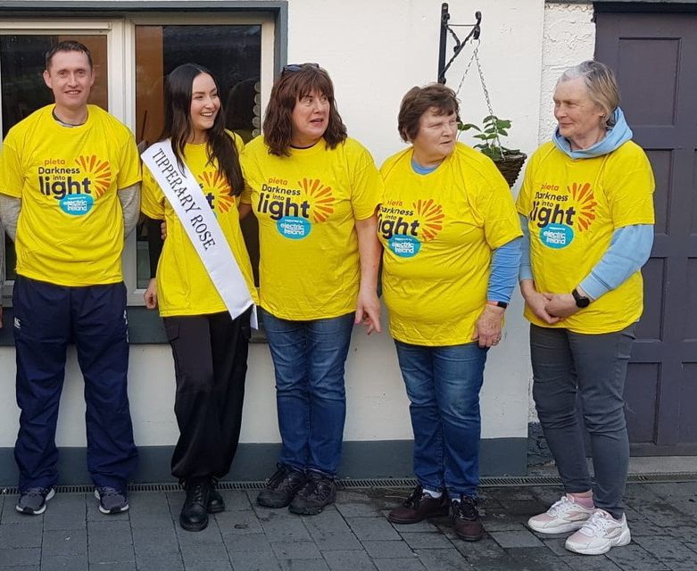 Ballina native and Tipperary Rose Tara Brady (second from right) is this year’s Ballina Ambassador for the Darkness into Light walk, on Saturday, May 11, starting at 4.15am. 