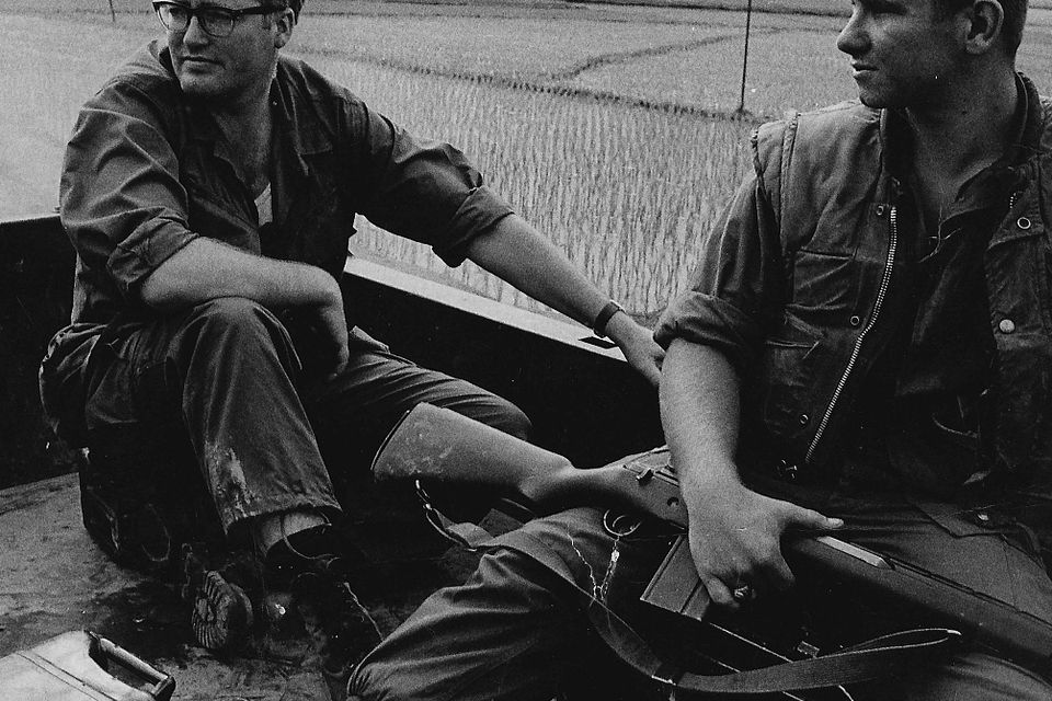 Richard on assignment in Vietnam in the 1970s. He was forced to give up his role as a foreign correspondent after his stroke