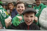 thumbnail: 17/03/2024 St Patrick's Festival Dublin. People out enjoying St. Patrick's Day Parade in Dublin’s City centre today.Festival Parade Grand Marshal is represented comedian and TV personality Patrick Kielty . Pictured are Tadhg and Oisin O Murnain, Lucan Pic Arthur Carron/Collins Photos