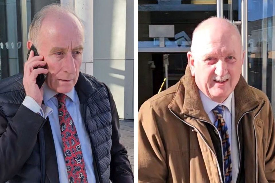 Pub owner Liam McGrattan (70) (L) and Dublin City Councillor Nial Ring (65) (R)
