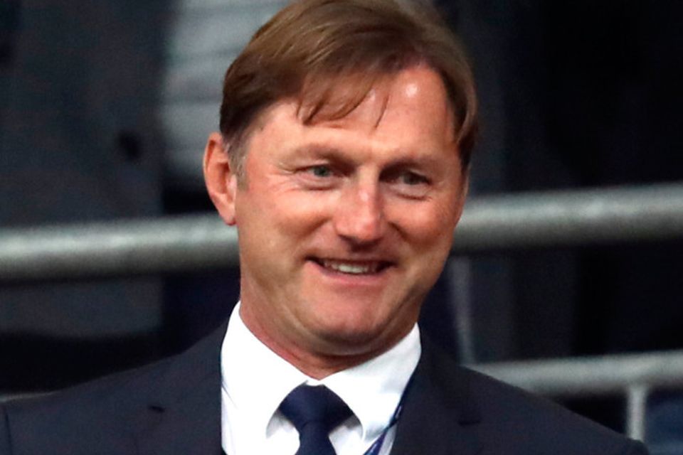 Ralph Hasenhuttl, the new Southampton boss, watches the Spurs game