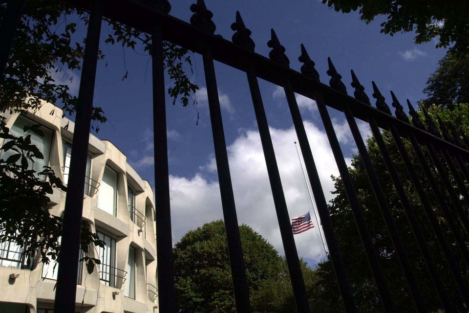 The American Embassy in Dublin has set out new rules (Haydn West/PA)