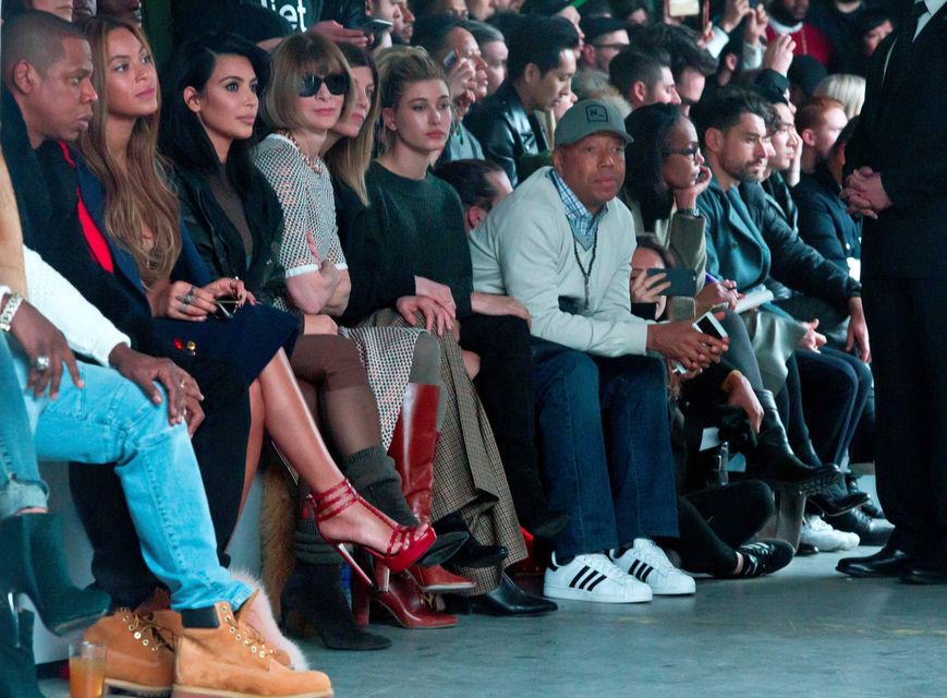 Kanye West Sitting Front Row at Fashion Week