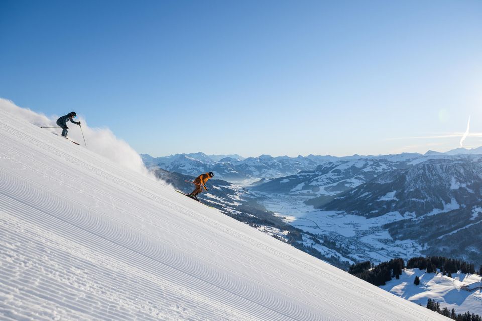 The Kitzbüheler Alps offer a variety of challenges to skiers. Picture by Daniel Hug