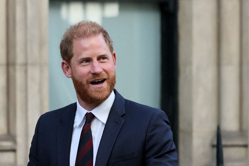 FILE PHOTO: Britain's Prince Harry outside the High Court in London. REUTERS/Isabel Infantes