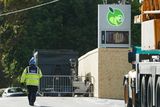 thumbnail: Gardai at the Applegreen service station in the village of Creeslough in Co Donegal (Brian Lawless/PA)