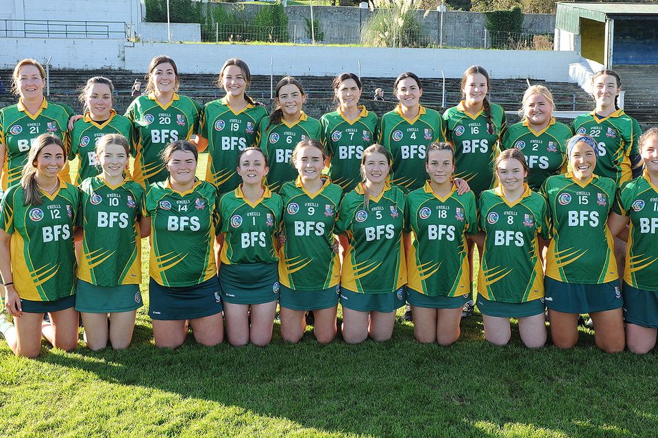 The Knockananna team ahead of the Wicklow Camogie Junior championship final. 