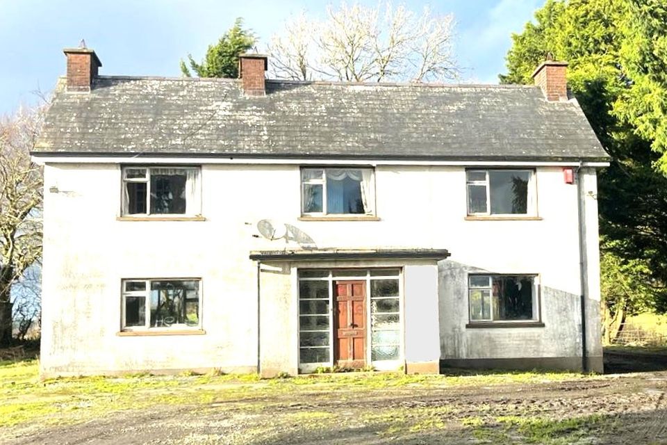 The vacant two-storey house on the 124ac farm at Tullynamalra, Castleblayney, Co Monaghan.