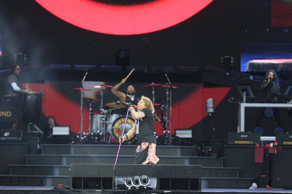 Guns N' Roses on stage at the concert in Slane Castle, Slane, Co Meath.
Picture Newsfile | Fran Caffrey
