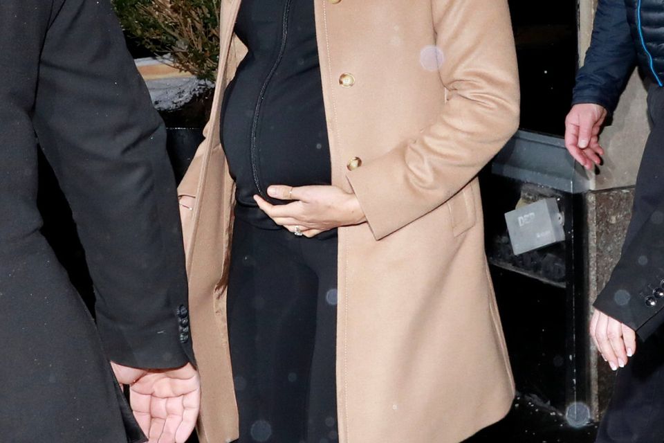 Meghan Markle, Duchess of Sussex, exits The Mark Hotel following her baby shower in the Manhattan borough of New York City, New York, U.S., February 20, 2019. REUTERS/Andrew Kelly