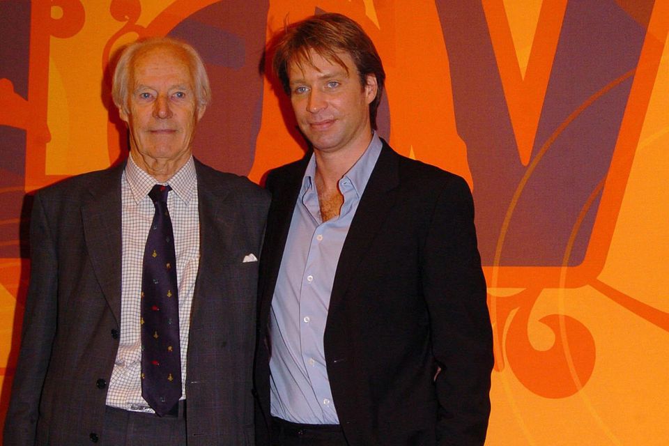 Sir George Martin and son Giles promoting the Beatles' Love Album in 2006