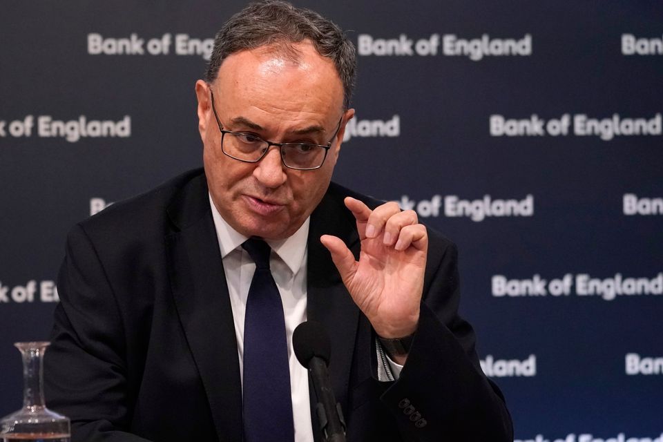 Bank of England governor Andrew Bailey. Photo: PA