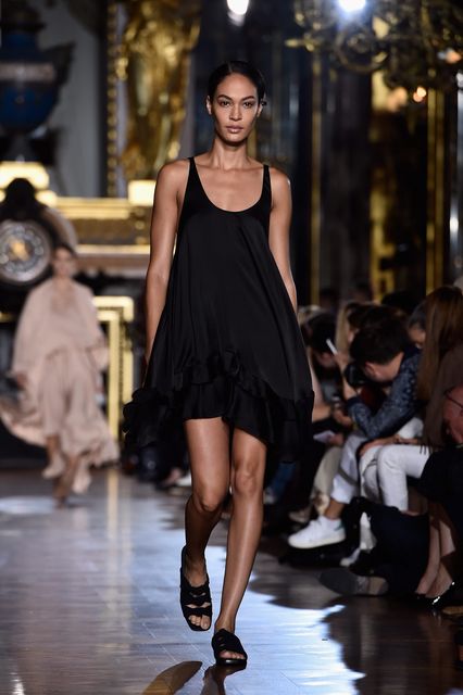 Model Joan Smalls walks the runway during the Stella McCartney  show as part of the Paris Fashion Week Womenswear Spring/Summer 2015