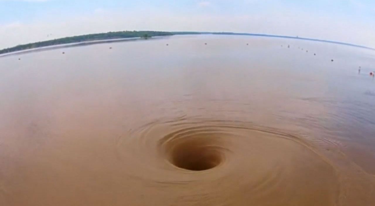 Giant Vortex Draining Lake Texoma