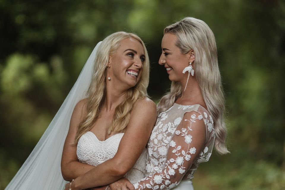 Geraldine Doherty and Lesley Buchanan on their wedding day