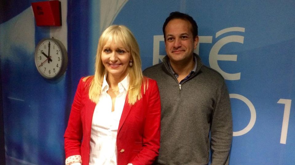 Leo Varadkar with RTE broadcaster Miriam O'Callaghan