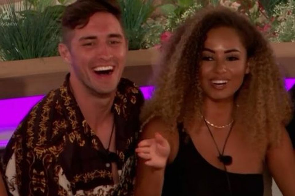 Greg and Amber on Love Island