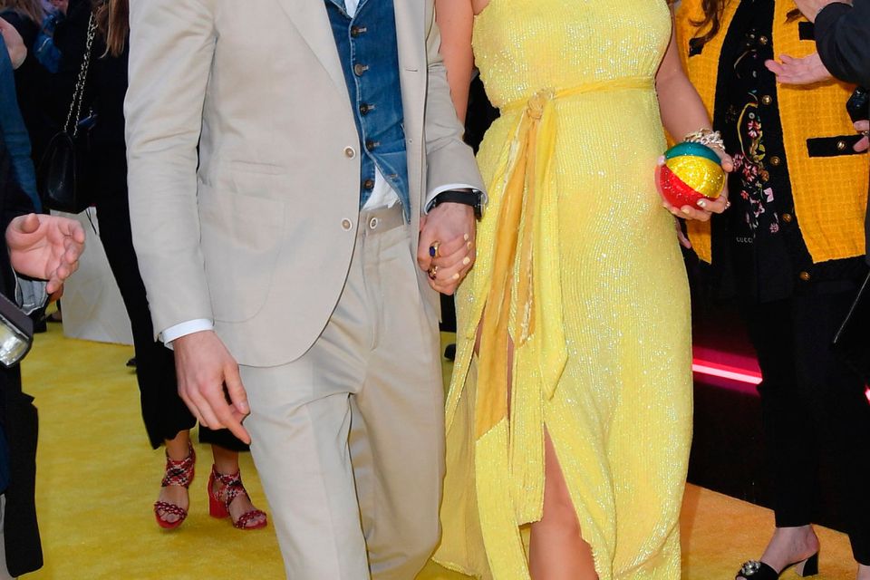 US actress Blake Lively and husband Canadian actor Ryan Reynolds attend the premiere of "Pokemon Detective Pikachu" at Military Island - Times Square on May 02, 2019 in New York City. (Photo by Angela Weiss / AFP)