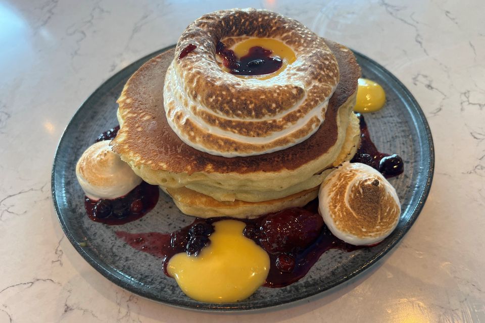 "Kate chose a show-stopping presentation of pancakes crowned with lemon meringue pie (€13), which was absolutely gorgeous." Photo: Lucinda O'Sullivan
