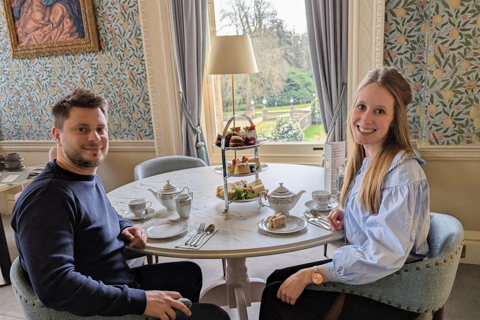 Ed Elliot and his partner at Heythrop Park. Photo: Ed Elliot/PA.