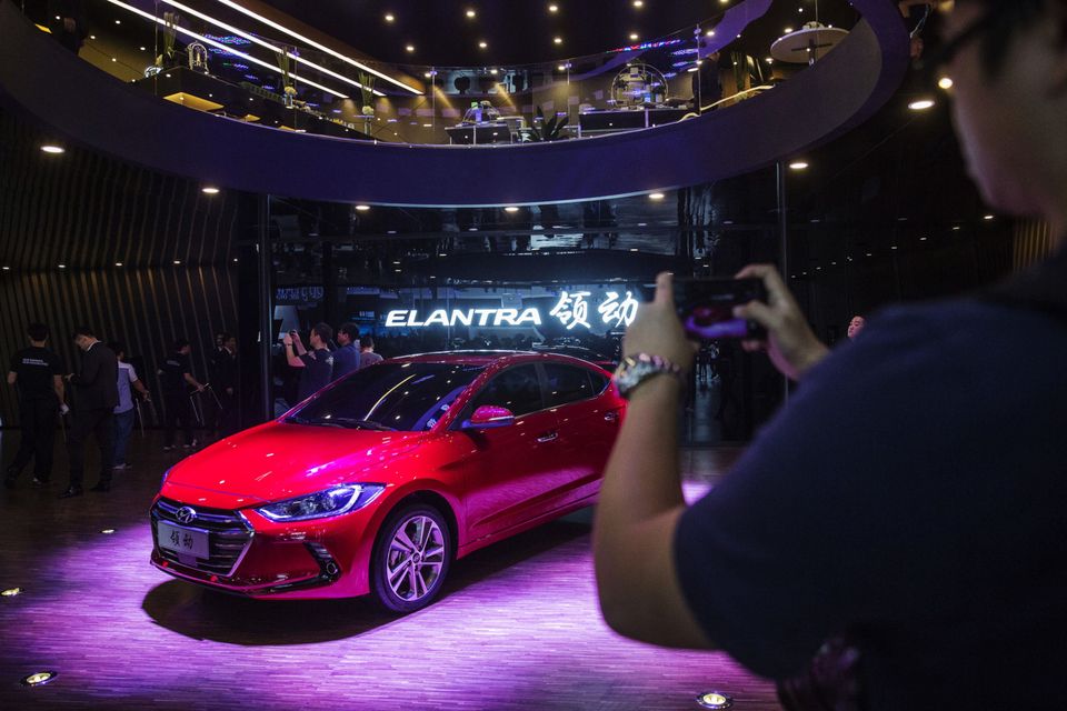 The recalled cars include popular models such as the Hyundai Elantra. Photo: Qilai Shen/Bloomberg