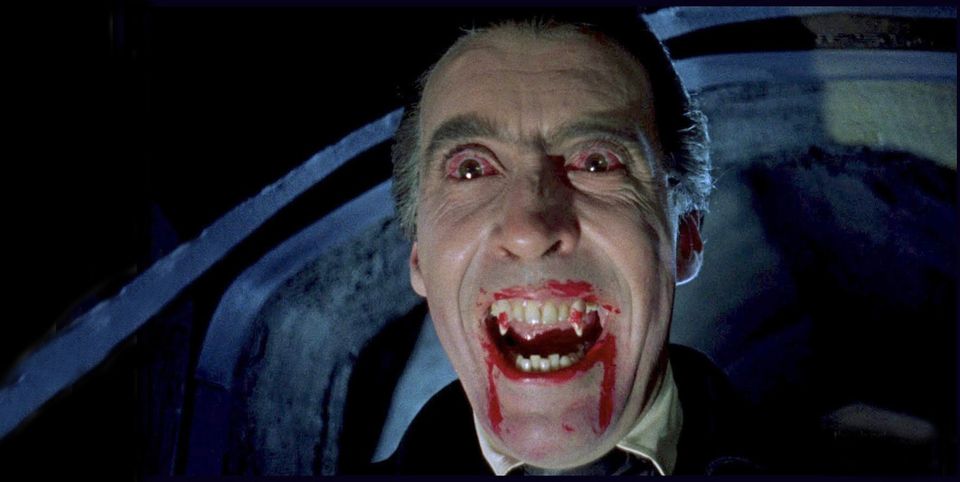 The living dead: Christopher Lee as an iconic Dracula in a film from 1958