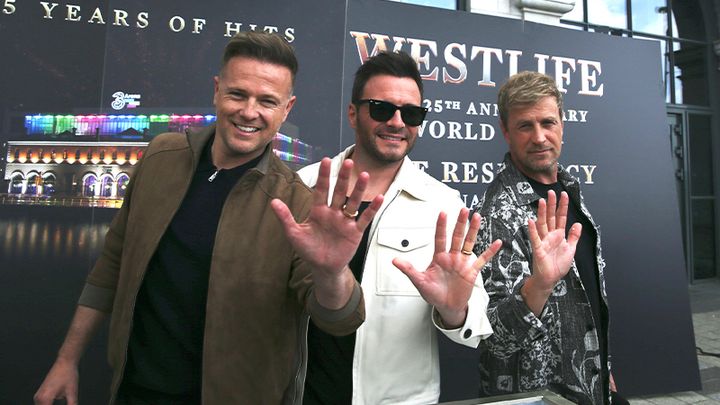 ‘Louis brought them into the dressing room and I was standing in my boxers’ – Westlife cast their hands at 3Arena ahead of record 82 shows