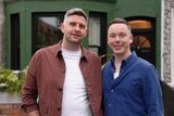 thumbnail: Shane and Marty outside their Dublin house on Home of the Year