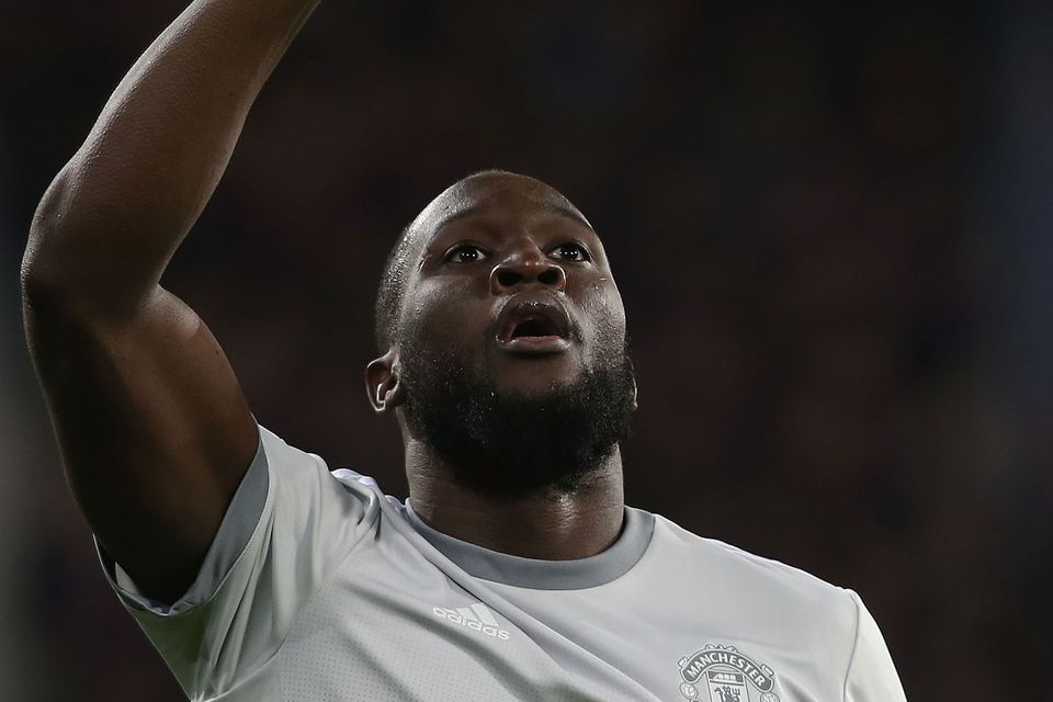 Romelu Lukaku of Manchester United celebrates scoring their first goal during the UEFA Champions League group A match between CSKA Moskva and Manchester United at WEB Arena on September 27, 2017 in Moscow, Russia.  (Photo by Matthew Peters/Man Utd via Getty Images)