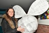 thumbnail: Tammy Watters with her work 'The Bee' at the opening of the art exhibition entitled 'Lightening up our everyday learning spaces' as part of the AONTAS Adult Learner Festival in the Gorey Institute of Further Learning and Training Centre on Thursday. Pic: Jim Campbell