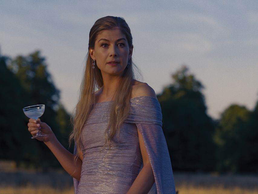 Rosamund Pike has some of the best lines as Elsbeth Catton in Saltburn. Photo: Prime