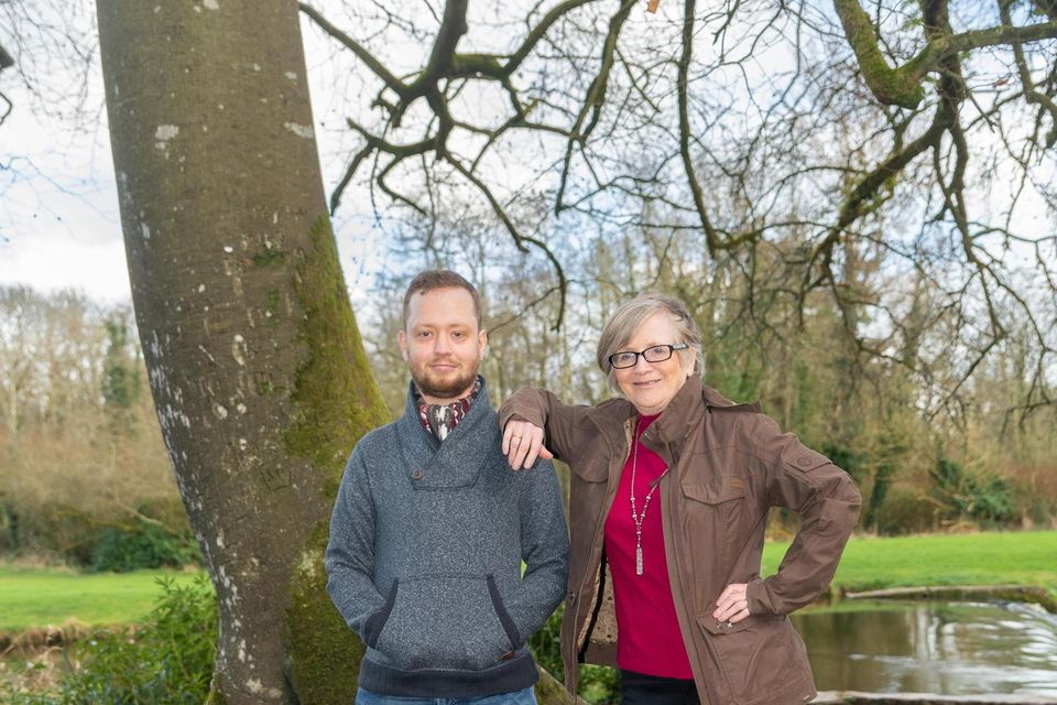Neil Coleman (30) from Charleville, Cork with his kidney donor mum Marion, pictured here on a wal in Doneraile Park. Photo: Jimmy Coleman (Neil's father and Marion's husband)