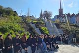 thumbnail: German Exchange students at The High Hill in New Ross.