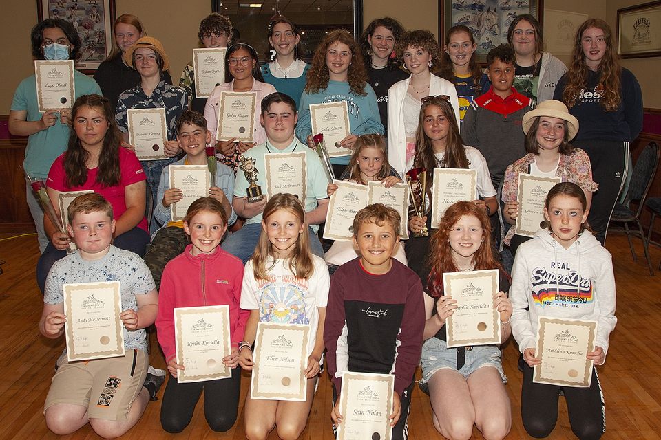 Students pictured at the Innovations Theatre School Awards Ceremony in the Loch Garman Arms Hotel, Gorey on Sunday. Pic: Jim Campbell