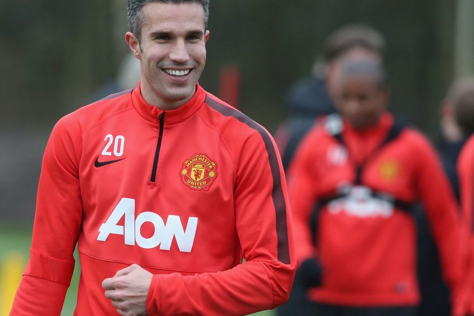 Van Persie is expected to retain his starting position against Hull City at Old Trafford today, despite scoring just three goals in 11 appearances for United this season. Matthew Peters/Man Utd via Getty Images