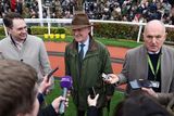 thumbnail: Willie Mullins speaks to the media after winning the 14:10 Brown Advisory Novices’ Chase Action Images via Reuters/Paul Childs