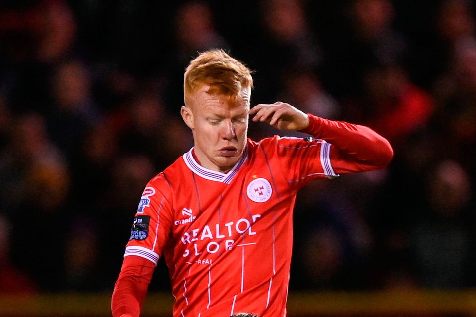 Shane Farrell of Shelbourne saw red against Shamrock Rovers