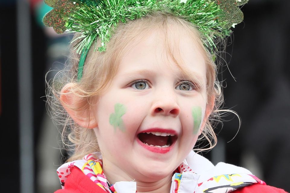 Enjoying the Ardee St Patrick's Day parade.