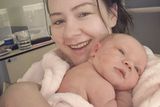 thumbnail: Dee Devlin pictured with her newborn son Conor McGregor Jr