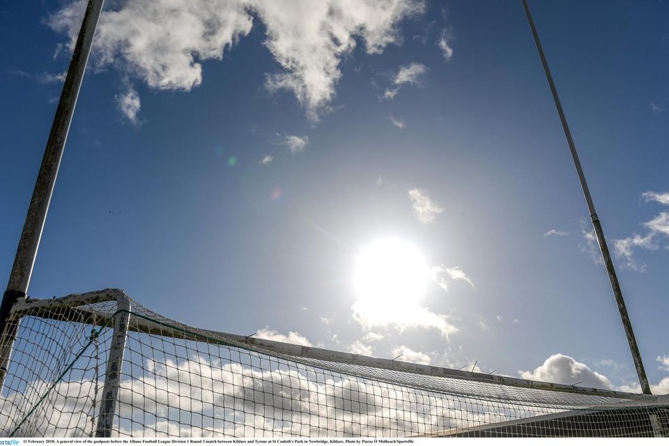 11 February 2018; A general view of the goalposts before the Allianz Football League Division 1 Round 3 match between Kildare and Tyrone at St Conleth's Park in Newbridge, Kildare. Photo by Piaras Ó Mídheach/Sportsfile