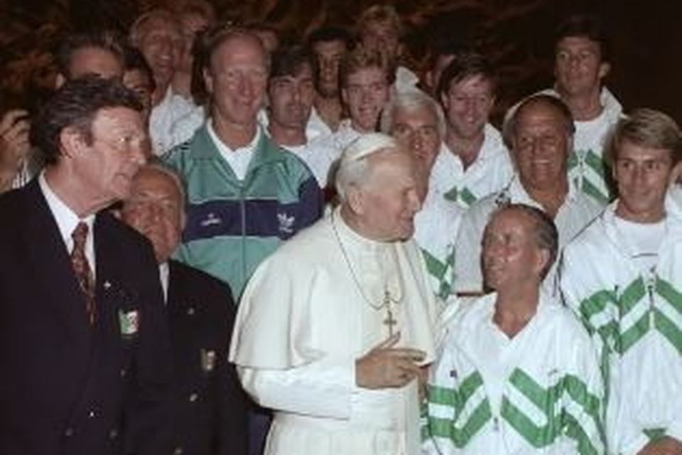 Charlie O'Leary with the Pope