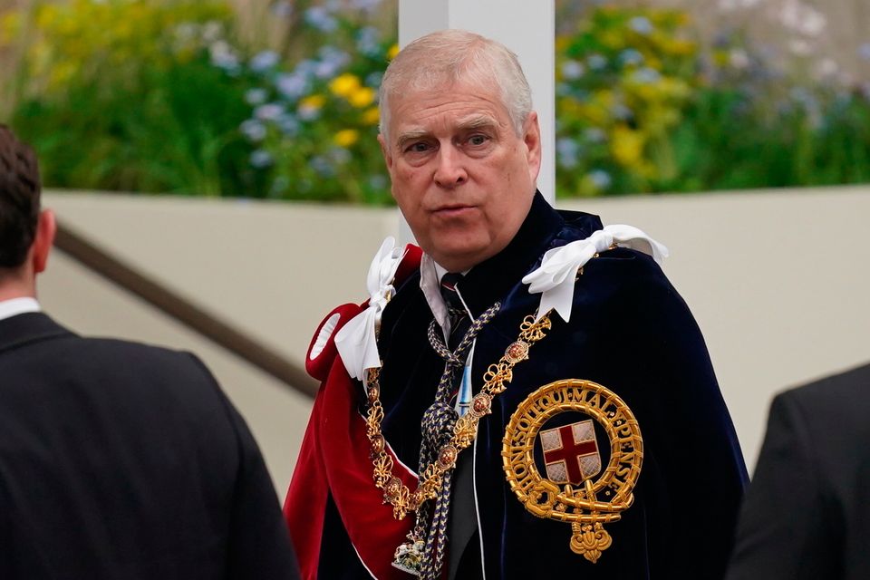 The Duke of York arriving ahead of the coronation ceremony of King Charles III and Queen Camilla at Westminster Abbey, central London. Picture date: Saturday May 6, 2023. PA Photo. See PA story ROYAL Coronation. Photo credit should read: Jacob King/PA Wire
